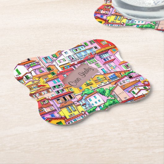 ファセ鮮やかーイタリアンド ペーパーコースター (アングル)