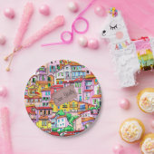 ファセ鮮やかーイタリアンド ペーパープレート (パーティー)