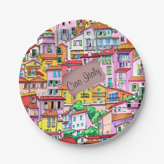 ファセ鮮やかーイタリアンド ペーパープレート (正面)