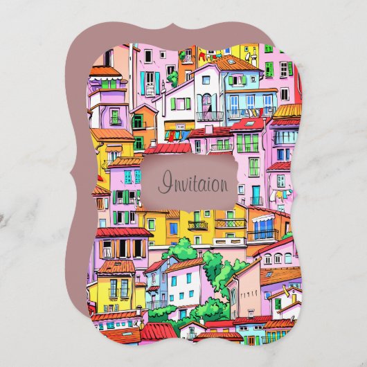 ファセ鮮やかーイタリアンド 招待状 (正面/裏面)