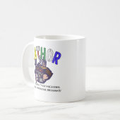 ファソールはパパのようだが強者のロゴ コーヒーマグカップ (正面左)