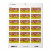 ファタファチンレインボーポップ・アートのサークル住所 シール (フルシート)