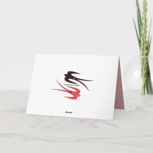 ファタフカラフルァティン・サマー・バーズが結婚カードを巻く ノートカード (裏面)