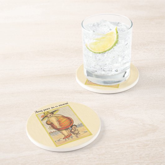 ファッおもしろいトレディーオンビーチ コースター (側面)