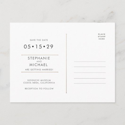 ファッシエレガントャルバラ金ゴールドシック日付を保存 案内ポストカード (裏面)