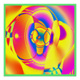 ファッシカラフルャル・パターン・アート ポスター