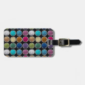 ファッシクールャルカラフルグリッターのアイシャドウ ラゲッジタグ (正面横)