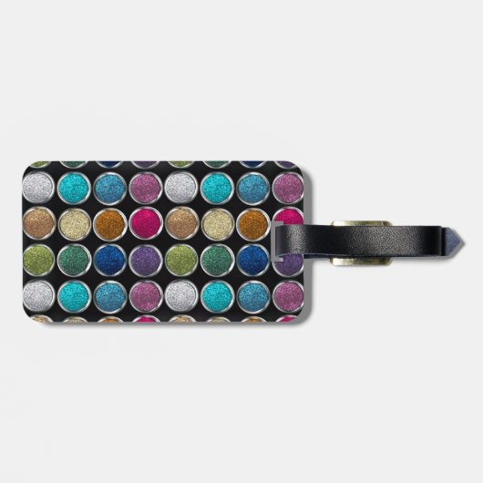 ファッシクールャルカラフルグリッターのアイシャドウ ラゲッジタグ (裏面横)
