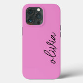 ファッシシンプルャルな紫モダンモノグラム文字 Case-Mate iPhoneケース (裏面)