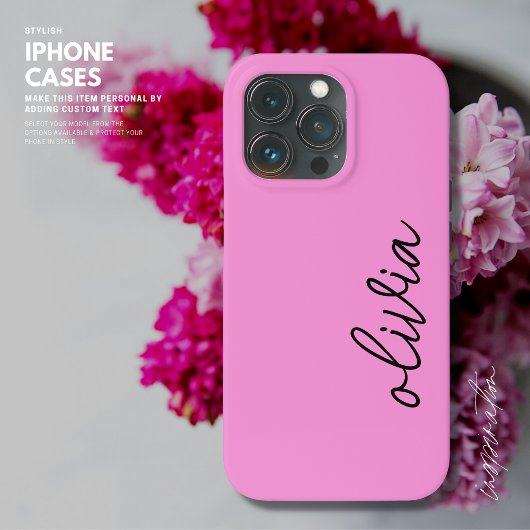 ファッシシンプルャルな紫モダンモノグラム文字 Case-Mate iPhoneケース