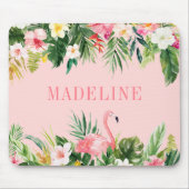 ファッシモダンャルな水彩熱帯フローラ マウスパッド (正面)