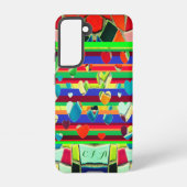 ファッショナブルおもしろいハートモザイクアート SAMSUNG GALAXYケース (裏面)