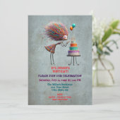 ファッショナブルお洒落誕生日ガール 招待状 (スタンド正面)