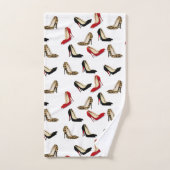 ファッショナブルなジャガー・スティレット・ヒール・バス・タオル・セット バスタオルセット (ハンドタオル)