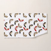 ファッショナブルなジャガー・スティレット・ヒール・バス・タオル・セット バスタオルセット (ハンドタオル)