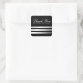 ファッショナブルなストライプグレーのグラデ感謝していィティング スクエアシール (バッグ)