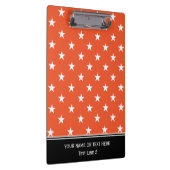 ファッショナブルなタンゲリンタンゴオレンジと白い星 クリップボード (右)