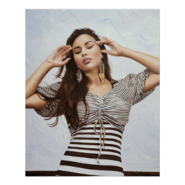 ファッショナブルなドストライプのレス ポスター