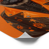 ファッショナブルなパグ ポスター (角)