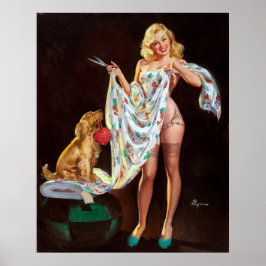 ファッショナブルなピンアップ ポスター