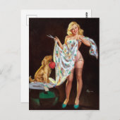 ファッショナブルなピンアップ ポストカード (正面/裏面)