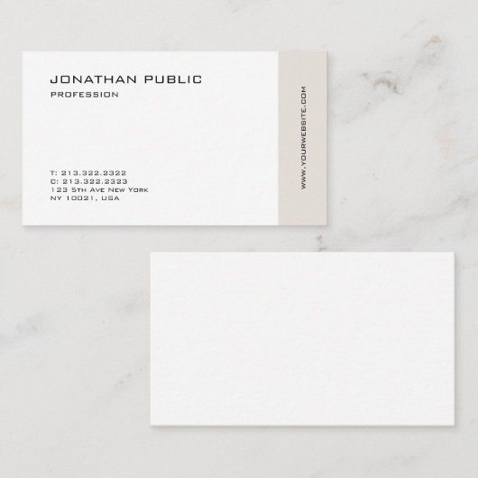 ファッショナブルなミニマルプロフェッショナルクエレガントリーン 名刺 (正面/裏面)