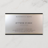 ファッショナブルなモノグラムグラマラスな金ゴールドシルバープレーン 名刺 (裏面)