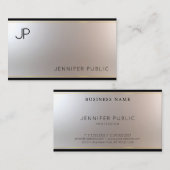 ファッショナブルなモノグラムグラマー金ゴールドユニーク銀 名刺 (正面/裏面)