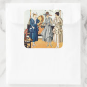 ファッショナブルな女性 スクエアシール (バッグ)