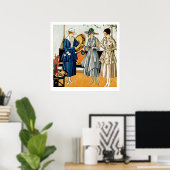 ファッショナブルな女性 ポスター (ホームオフィス)