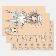 ファッショナブルな少女が猫と散歩