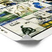 ファッショナブルな言葉日本の&英語 ポスター (角)