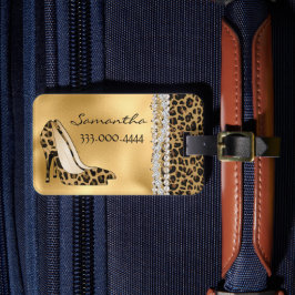 ファッショナブルな黒い宝石のスティレット ラゲッジタグ