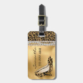 ファッショナブルな黒い宝石のスティレット ラゲッジタグ (正面縦)