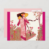 ファッショナブルアールデコレディバラガーデン ポストカード (正面/裏面)