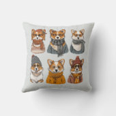 ファッショナブルウェルシュコーギー犬 クッション (裏面)