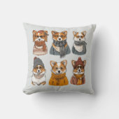ファッショナブルウェルシュコーギー犬 クッション (正面)