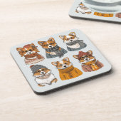 ファッショナブルウェルシュコーギー犬 コースター (左側)