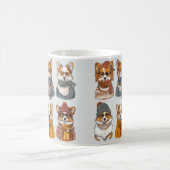 ファッショナブルウェルシュコーギー犬 コーヒーマグカップ (中央)