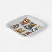 ファッショナブルウェルシュコーギー犬 ペーパープレート (傾斜あり)