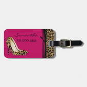 ファッショナブルカスタムジャガーSilettosラゲージタグ ラゲッジタグ (正面横)
