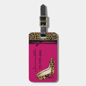 ファッショナブルカスタムジャガーSilettosラゲージタグ ラゲッジタグ (正面縦)