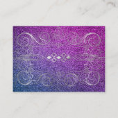 ファッショナブルグリッター誕生日招待状 エンクロージャーカード (裏面)