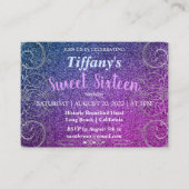 ファッショナブルグリッター誕生日招待状 エンクロージャーカード (正面)