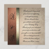 ファッショナブルスタイリッシュかつ結婚サンキューカード サンキューカード (正面/裏面)