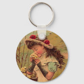 ファッショナブルスタイルヴィンテージビクトリアンバラキーチェーン キーホルダー (正面)