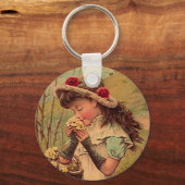 ファッショナブルスタイルヴィンテージビクトリアンバラキーチェーン キーホルダー (正面)