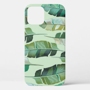ファッショナブルバナナプラントトロピカルイラストレーション iPhone 12ケース
