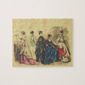 ファッショナブルビクトリアンレディースジグソーパズル ジグソーパズル (横)