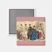 ファッショナブルビクトリアンレディースマグネット マグネット (正面/裏面)